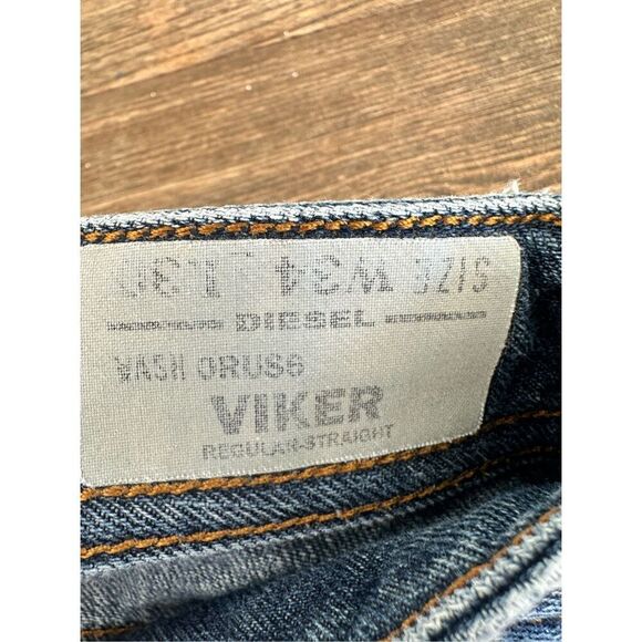 Diesel Viker Regular Straight Leg Jeans, size 34 - Picture 6 of 7